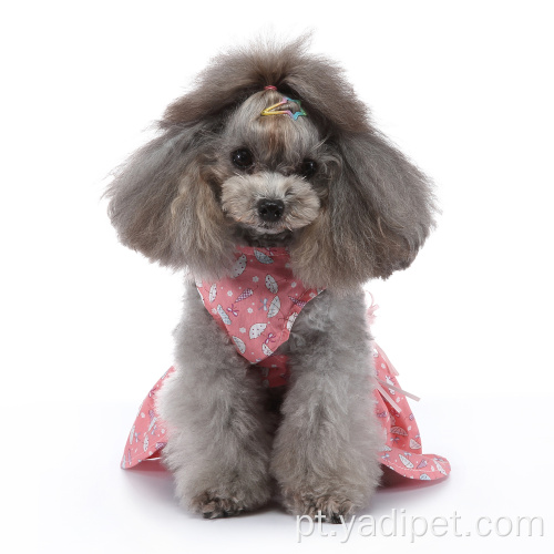 Vestidos de cachorro Saias de algodão rosa Princesa Pet girl